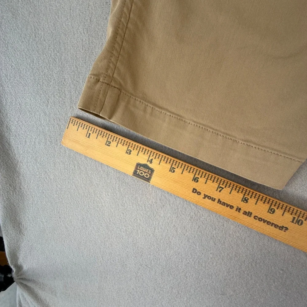 LL Bean Classic Fit Chino Pants Mens 38x29 Khaki Tan Coolmax Stretch Workwear